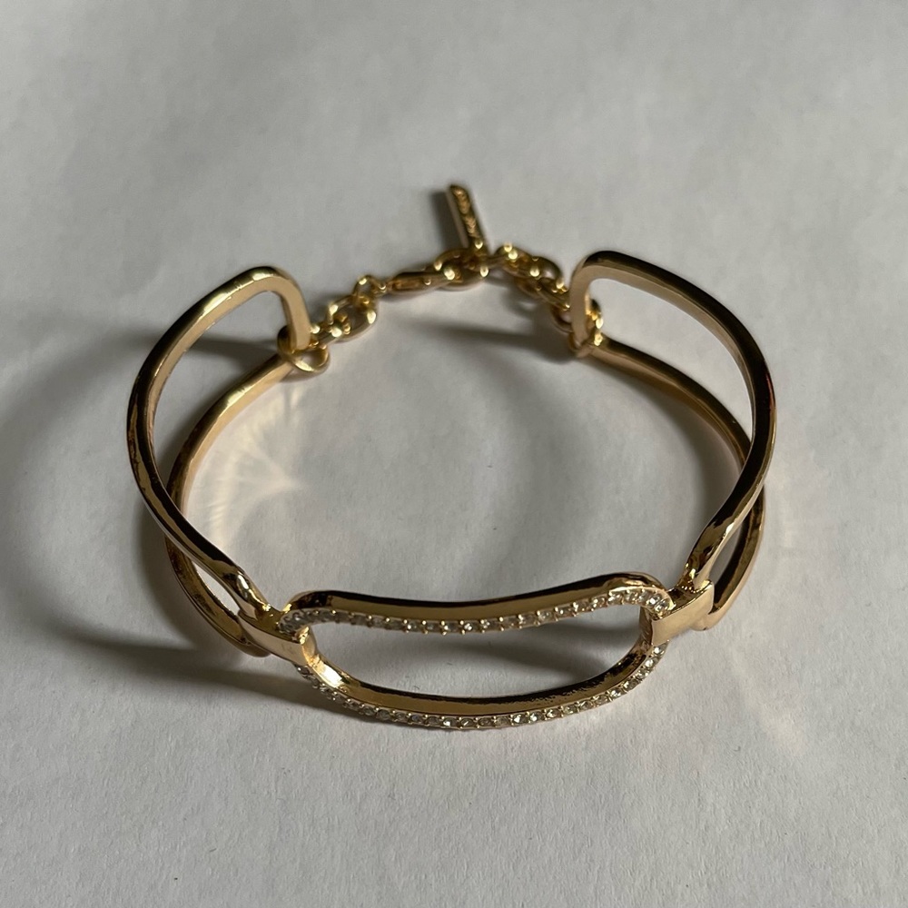 Nine West Gold Toned Open Cuff Bracelet